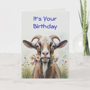 Carte Joyeux Anniversaire, fleurs de la part de l'Humour
