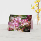 Carte Joyeux Anniversaire Fleurs de pomme, Abeille de mi (Fleur jaune)