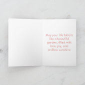 Carte Joyeux Anniversaire Fleurs Roses (Intérieur)