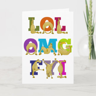 Carte Joyeux anniversaire Flexi pony LOL FYI OMG