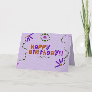 Carte Joyeux anniversaire Floral