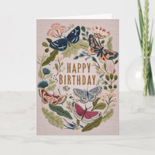 Carte Joyeux Anniversaire Floral