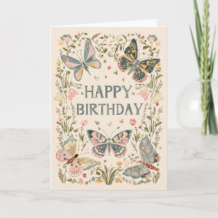 Carte Joyeux Anniversaire Floral