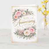 Carte Joyeux Anniversaire Floral (Fleur jaune)