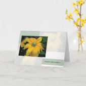 Carte Joyeux anniversaire Floral (Fleur jaune)