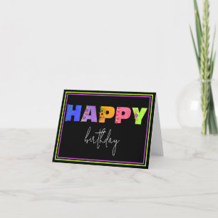 Carte Joyeux Anniversaire Floral Accentuation Lettres Ca