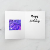 Carte *~* Joyeux anniversaire Floral Hydrangea Flower (Intérieur)