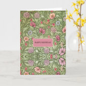 Carte Joyeux anniversaire floral inspiré par le Victorie (Fleur jaune)