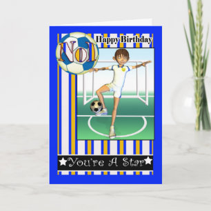 Carte Joyeux Anniversaire, Football No1, Football