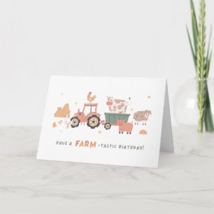 Carte Joyeux anniversaire formidable à la ferme