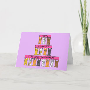 Carte Joyeux Anniversaire Foster Maman Cartoon Chats