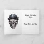 Carte Joyeux Anniversaire Freaky Personnage de Zombie (Intérieur)