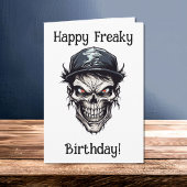 Carte Joyeux Anniversaire Freaky Personnage de Zombie