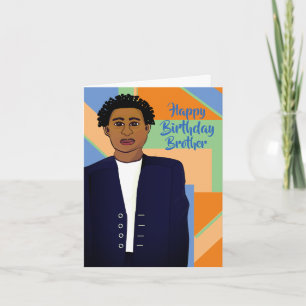 Carte Joyeux anniversaire frère afro-américain