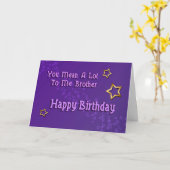 Carte Joyeux Anniversaire Frère (anniversaire) (Fleur jaune)