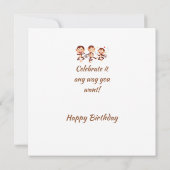 Carte Joyeux Anniversaire Frère Célébrer Comme Vous Voul (Dos)