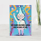 Carte Joyeux anniversaire frère drôle (Devant)