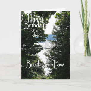 Carte Joyeux Anniversaire Frère en Droit/Voilier