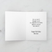 Carte Joyeux Anniversaire Frère Fun Chien Grumpy Vieux H (Intérieur)