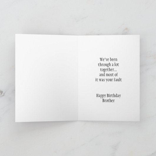 Carte Joyeux anniversaire Frère Funny Chien Humour (Intérieur)