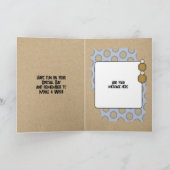 Carte Joyeux anniversaire frère photo bleu (Intérieur)