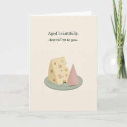 Carte Joyeux Anniversaire Fromage Amusant Vieilli Parfai