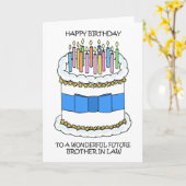 Carte Joyeux anniversaire futur frère en droit (Fleur jaune)