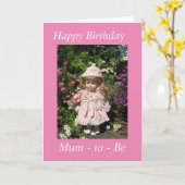 Carte Joyeux Anniversaire future maman (Fleur jaune)