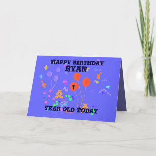 Carte Joyeux anniversaire garçon de 1 an