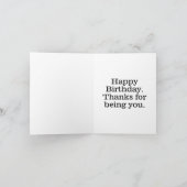 Carte Joyeux anniversaire | Garde-Le Juste Étrange (Intérieur)