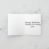 Carte Joyeux anniversaire | Gardez-Le Étrange (Intérieur)