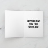 Carte Joyeux anniversaire gâteau chiot teckel chien sauc (Intérieur)