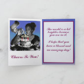 Carte Joyeux Anniversaire Gâteau Félicitations (Intérieur)