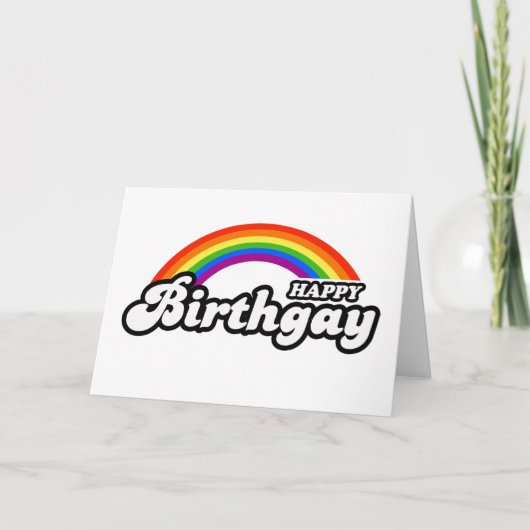 Carte Joyeux Anniversaire Gay (Devant)