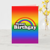 Carte Joyeux Anniversaire Gay (Fleur jaune)