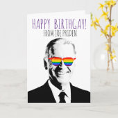 Carte Joyeux anniversaire gay de Joe Priden (Fleur jaune)