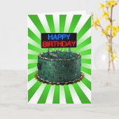 Carte Joyeux anniversaire, Geek (Fleur jaune)