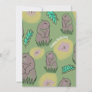 Carte Joyeux Anniversaire Gentil Marmotte