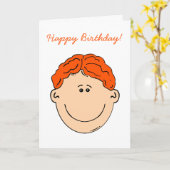 Carte Joyeux anniversaire Ginger Nut ami ou relation (Fleur jaune)