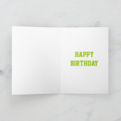 Carte "Joyeux anniversaire" Glitz Lime 'Nom et âge (Intérieur)