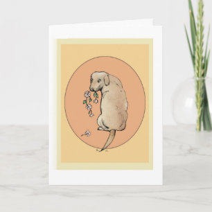 Carte 'Joyeux Anniversaire' Golden Retriever