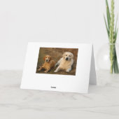 Carte Joyeux Anniversaire Golden Retriever Chien chiot (Dos)