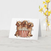 Carte Joyeux anniversaire Golden Retriever Dogs Movie Po (Fleur jaune)