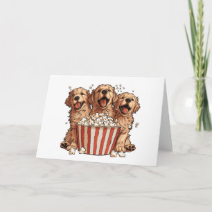Carte Joyeux anniversaire Golden Retriever Dogs Movie Po