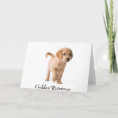 Carte Joyeux Anniversaire Golden Retriever Puppy Chien C (Dos)