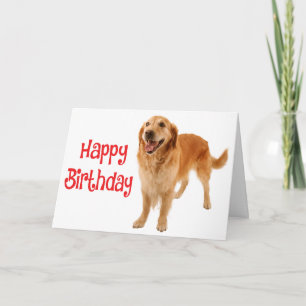 Carte Joyeux anniversaire Golden Retriever Puppy Dog