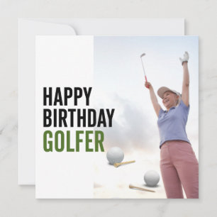 Carte Joyeux Anniversaire Golfeur de Golf