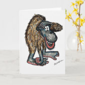 Carte Joyeux Anniversaire Gorilla (Fleur jaune)