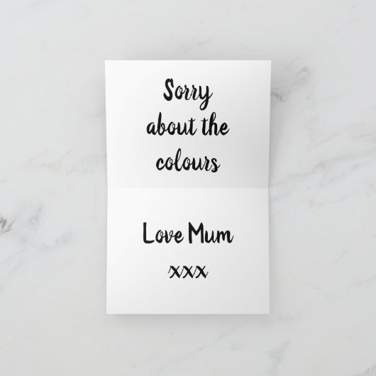 Carte Joyeux anniversaire Goth (Intérieur)