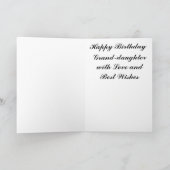 Carte Joyeux anniversaire Grand-fille (Intérieur)